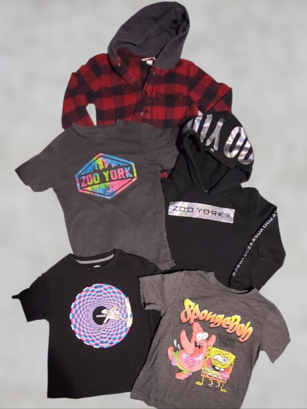 Boys Skater Streetwear 5-Pc Clothing Bundle - Zoo York, Ripzone - Size M (10/12)